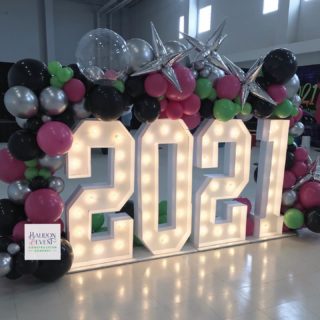 Part two of our graduation later gram, our marquee numbers was by far the most popular graduation decor item this year!!! Swipe to see if you 👀 your school colors!!! How can we help you celebrate?
.
.
.
.
.
#ballooninstallation 
#organicballoon
#balloonstylist
#balloon
#jacksonvilleballoons
#jaxmoms
#904bossbabes 
#jaxevents #marqueeletters #jacksonvillemarqueeletters
