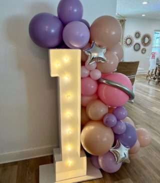 This pink and purple First Trip Around the Sun themed birthday was out of this world adorable! 
#jacksonvilleballoons
#904balloons
#1stbirthday
#1stbirthdayballoons
#jacksonvillemom
#jaxevents
#904events
#jacksonvillecelebrations
#balloons 
#firsttriparoundthesun #marqueeballoons #marqueenumbers